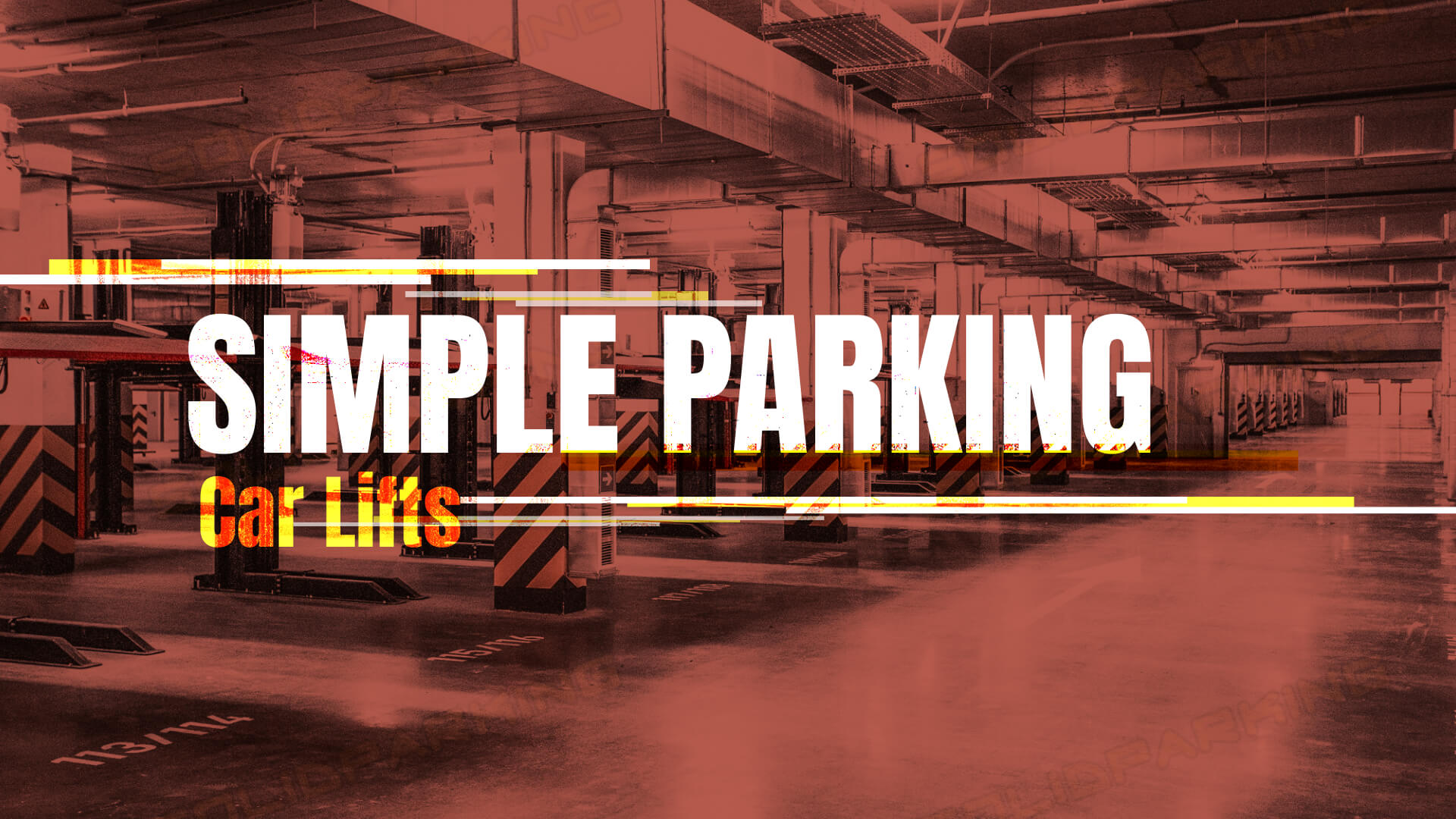 SolidParking TP230 Two Post Stacker Parking Lift With Full Range Anti-fall Locks.